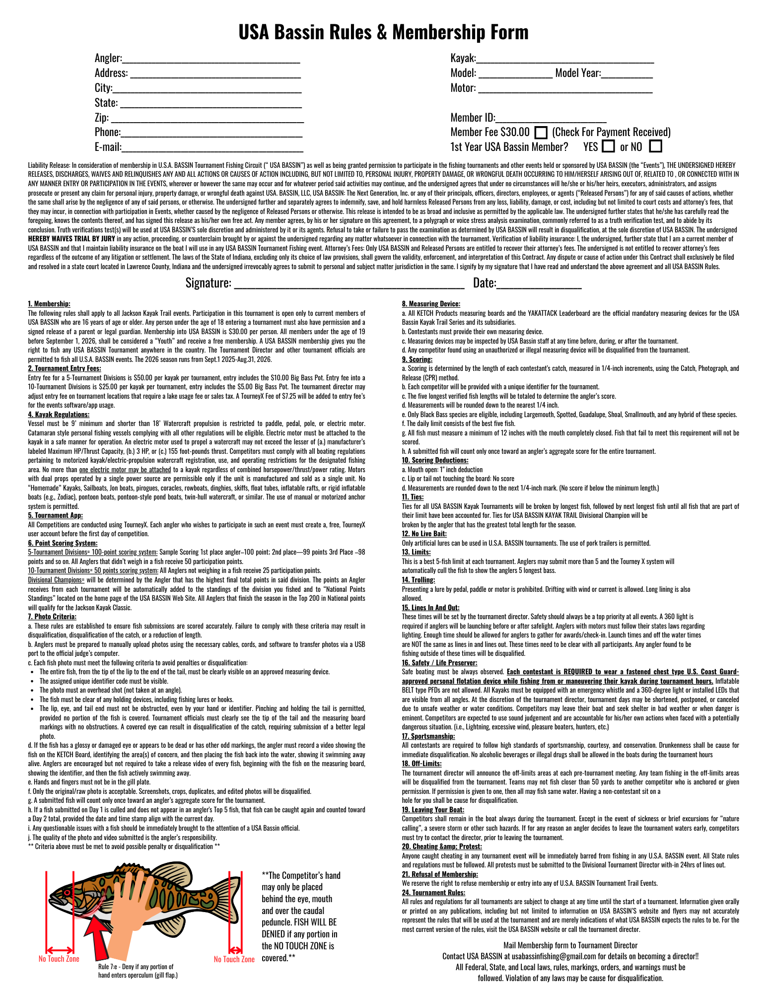 Rules sheet